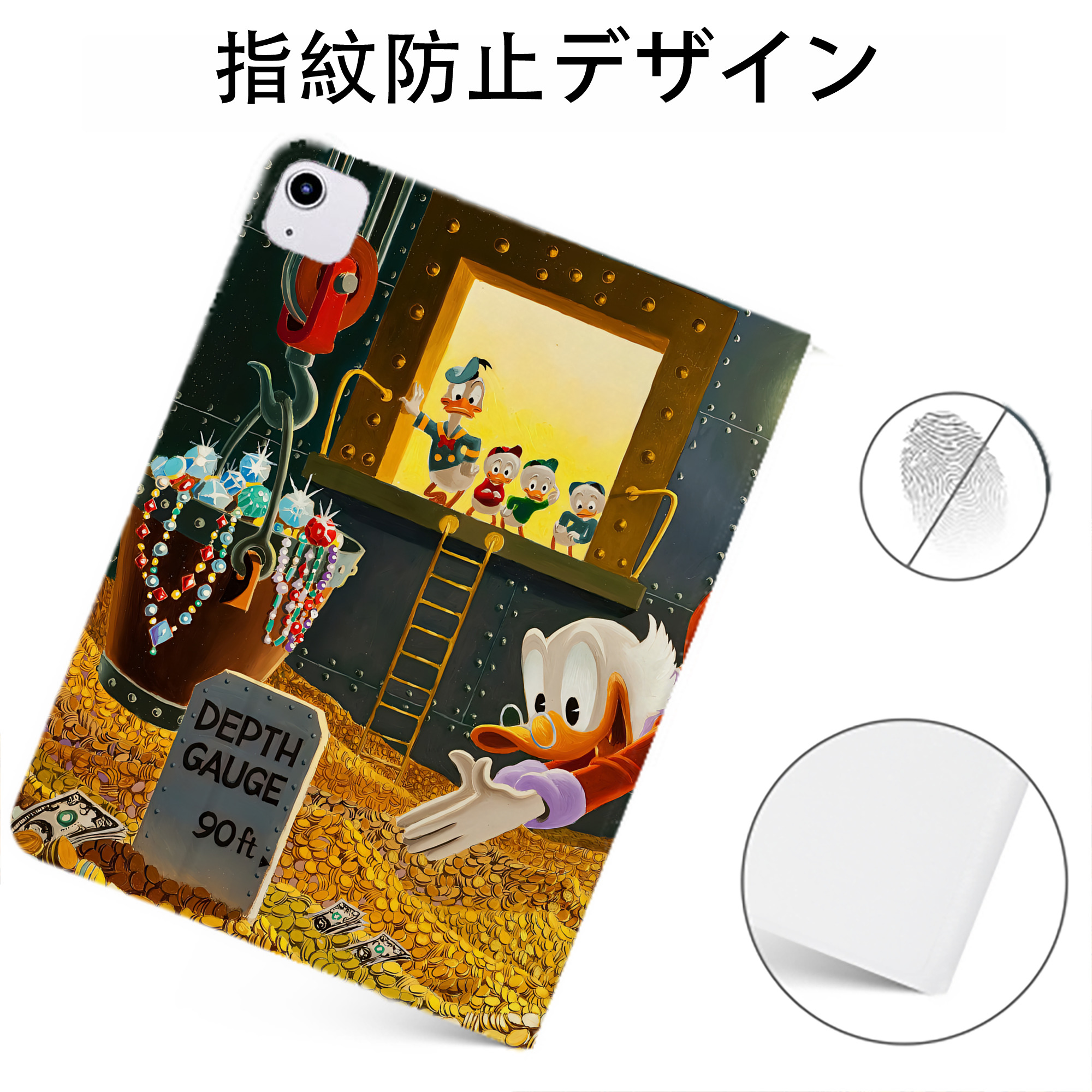 （画像用） ミッキーマウス Mickey Mouse IPadケース ペンホルダー付き ブックスタイルデザイン